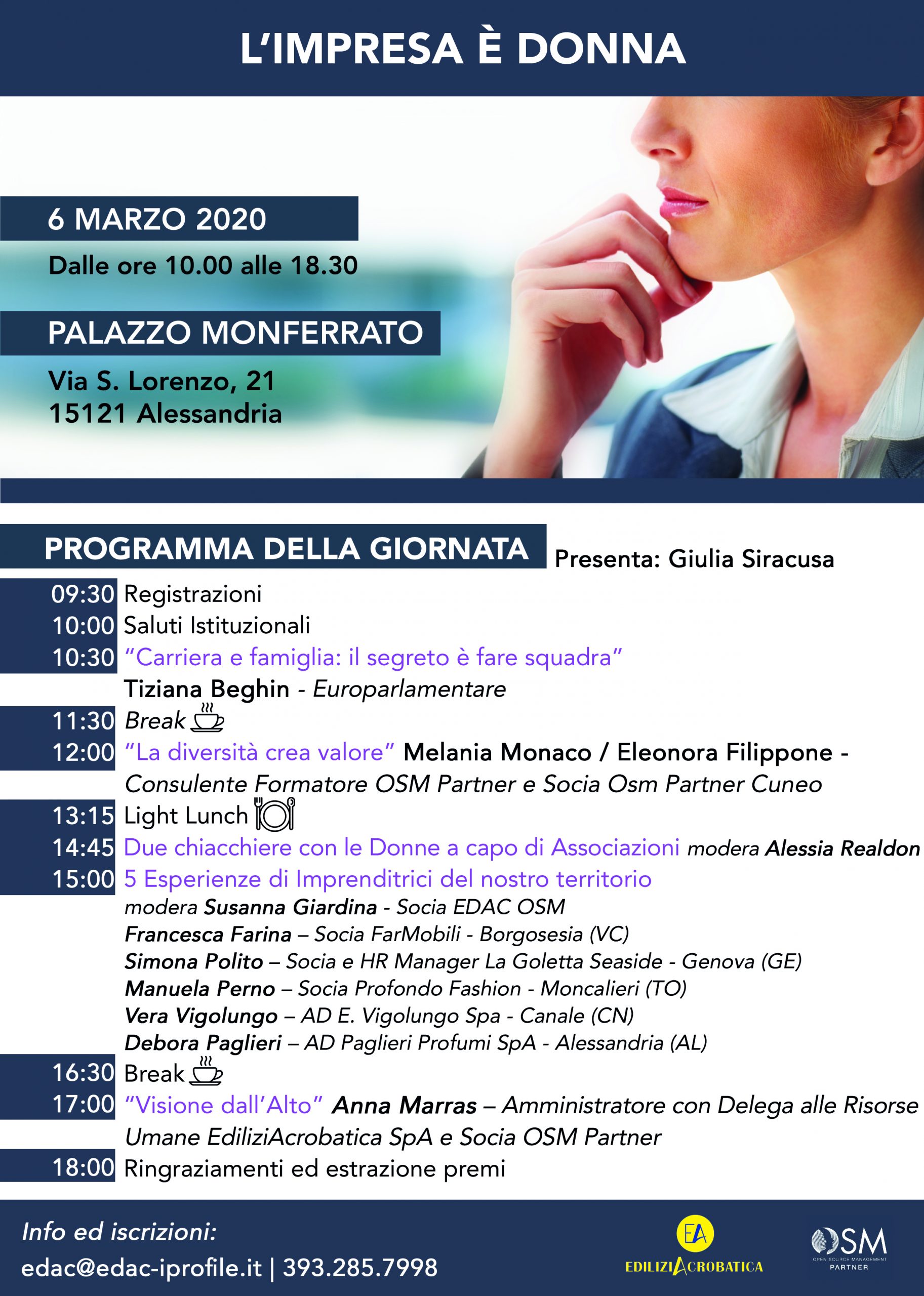 Rinviato l’Evento “L’Impresa è Donna”